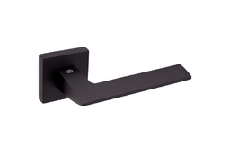 Set de mânere pentru uși pe rozete pătrate Seria Al SCANDIUM Black negru mat