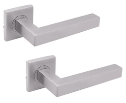 Set de mânere pentru uși pe rozete pătrate |SherLock SH 2033|inox mat