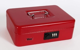 Caseta de valori Cashbox|VIRO (Italia)|4260 Red (88x200x160 mm)