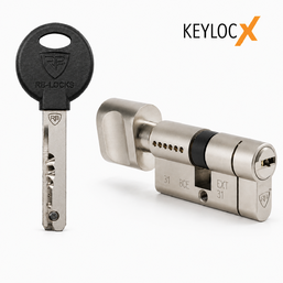 Cilindru KEYLOCX RB-LOCKS 90 mm (T35х55) Nichel  Сheie-Buton